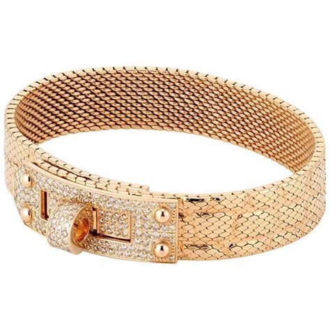 hermes 18k gold bracelet|hermes gold bracelet with diamonds.